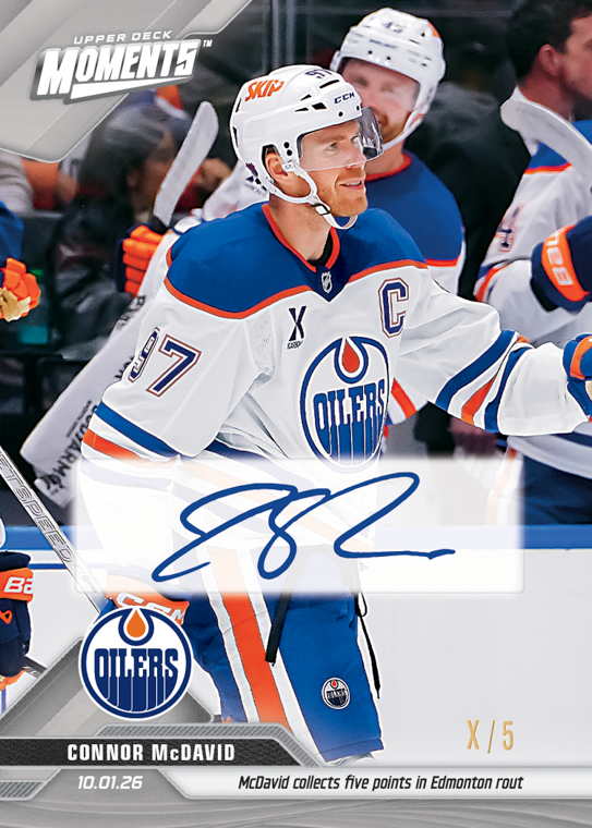 Upper Deck Moments Auto parallel card