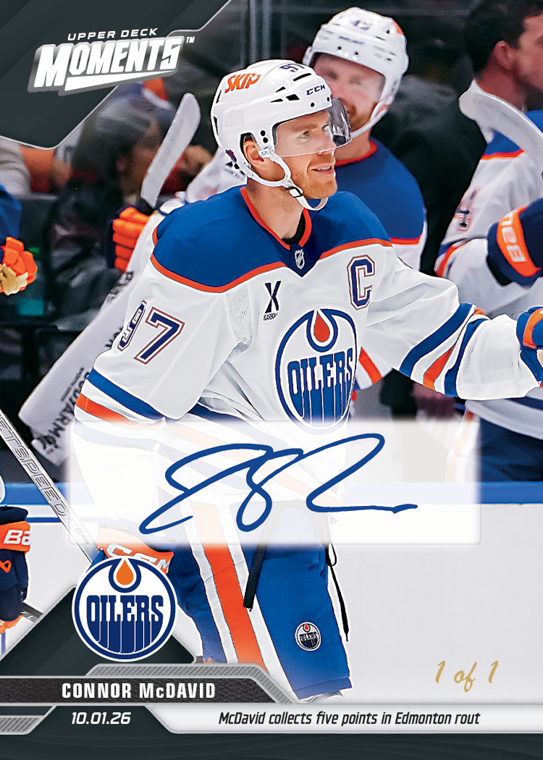 Upper Deck Moments Black Auto parallel card