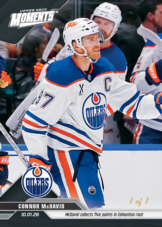 Upper Deck Moments Black parallel card